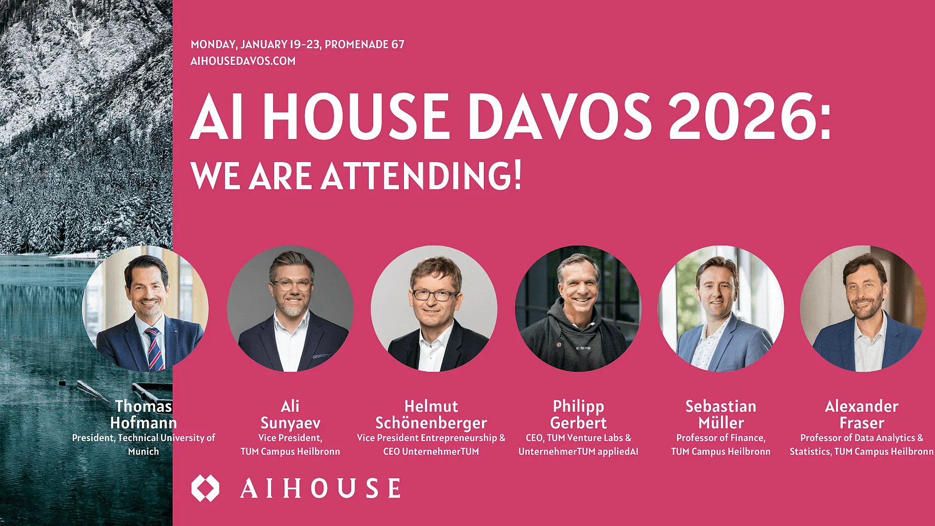 Die Panel Teilnehmer der TUM im AI House Davos.