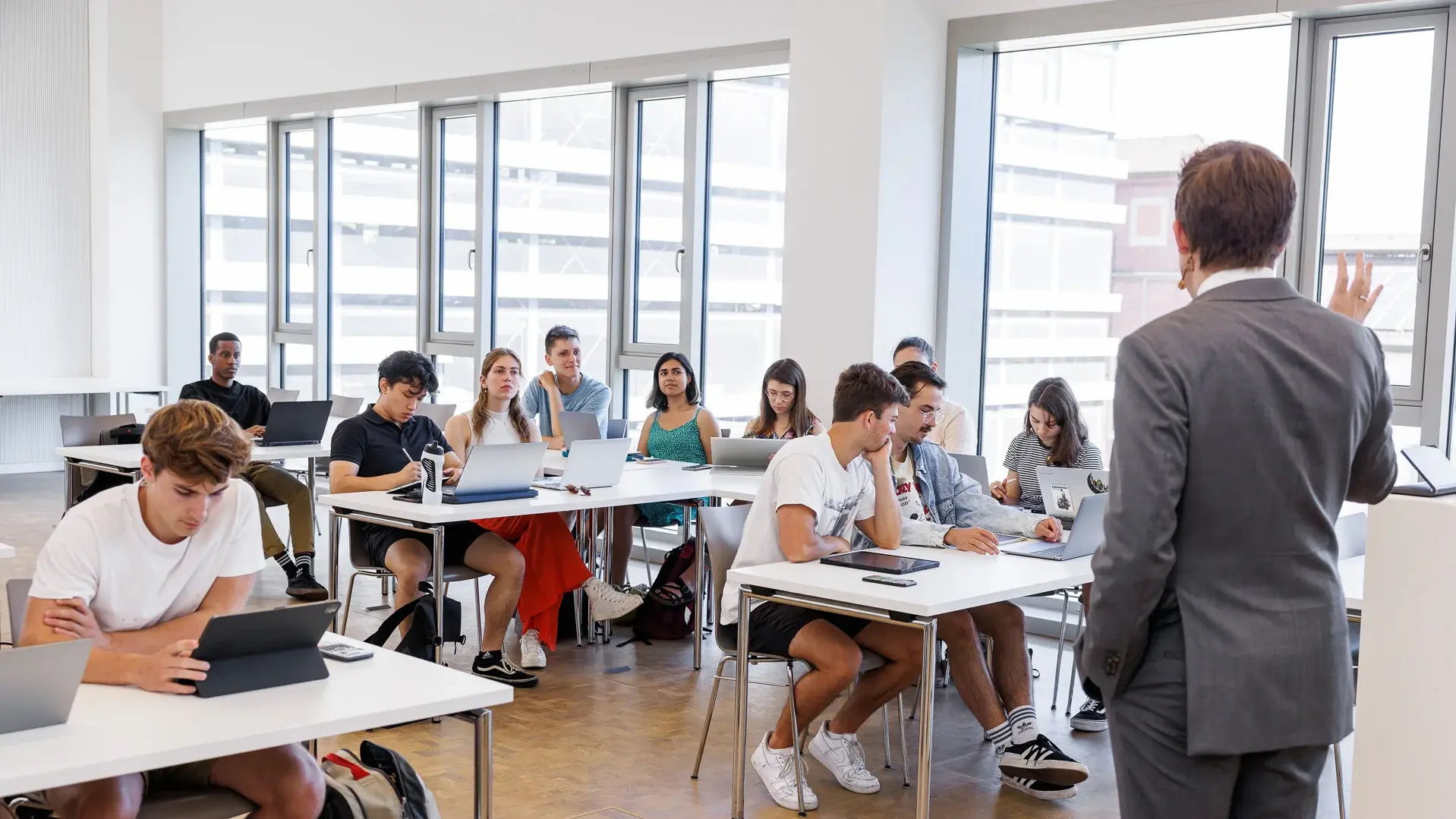 Lecturer teaching a class