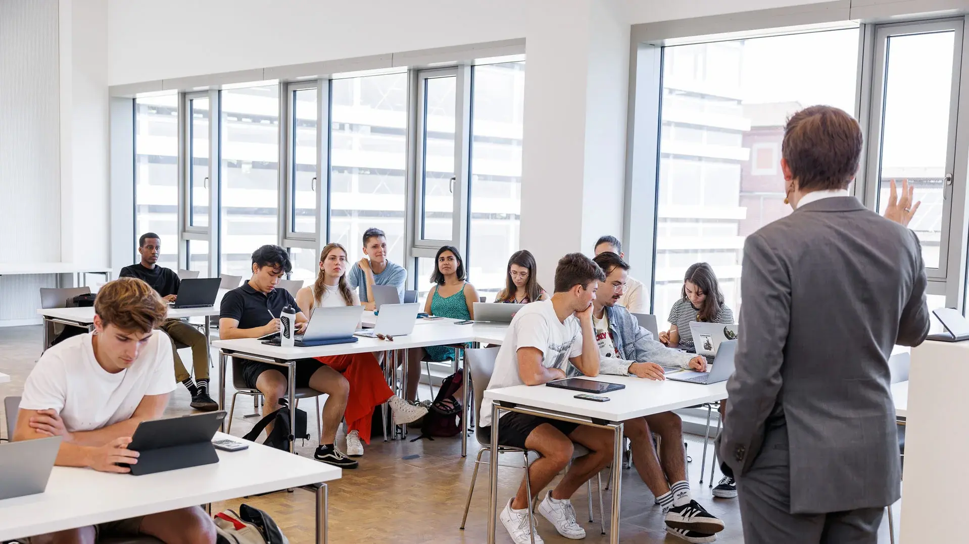 Lecturer teaching a class