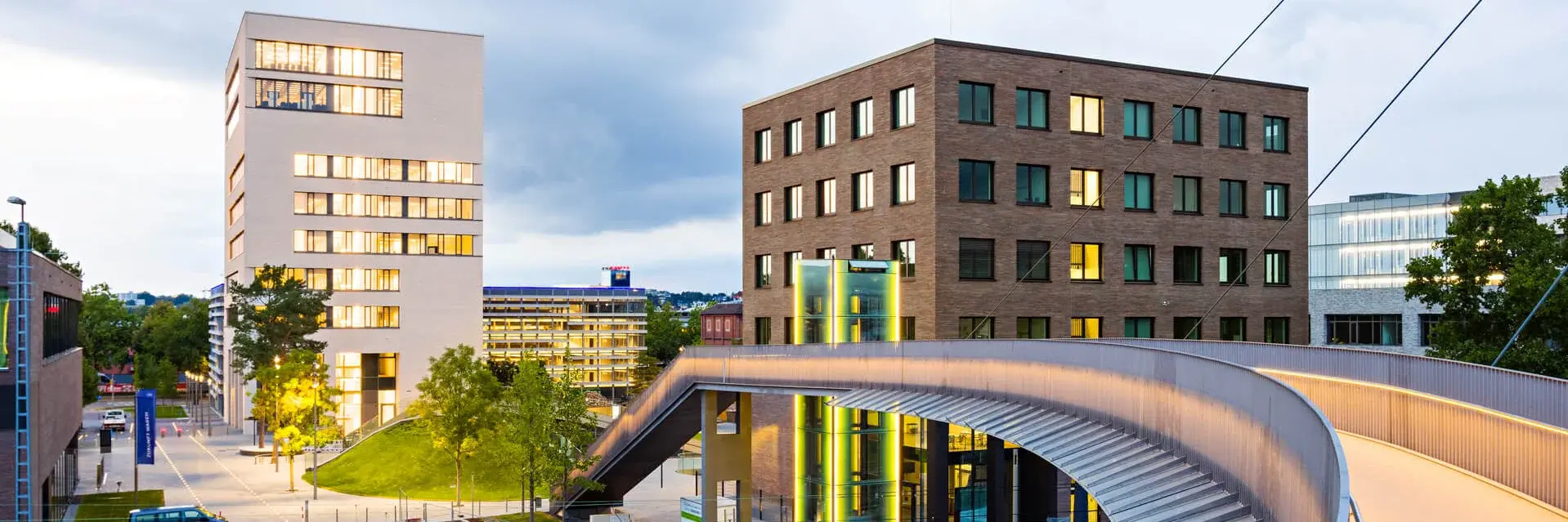 TUM Campus Heilbronn Blick am Nachmittag