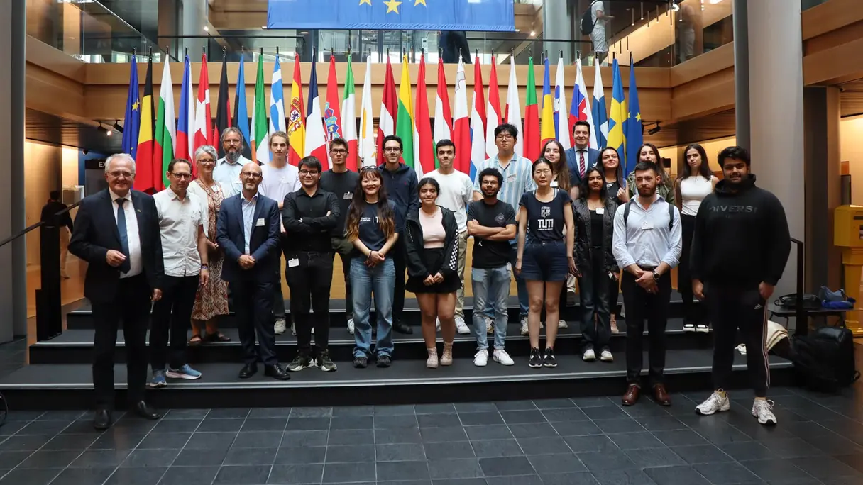 Group of TUM Students at the European Parliament in Strasbourg