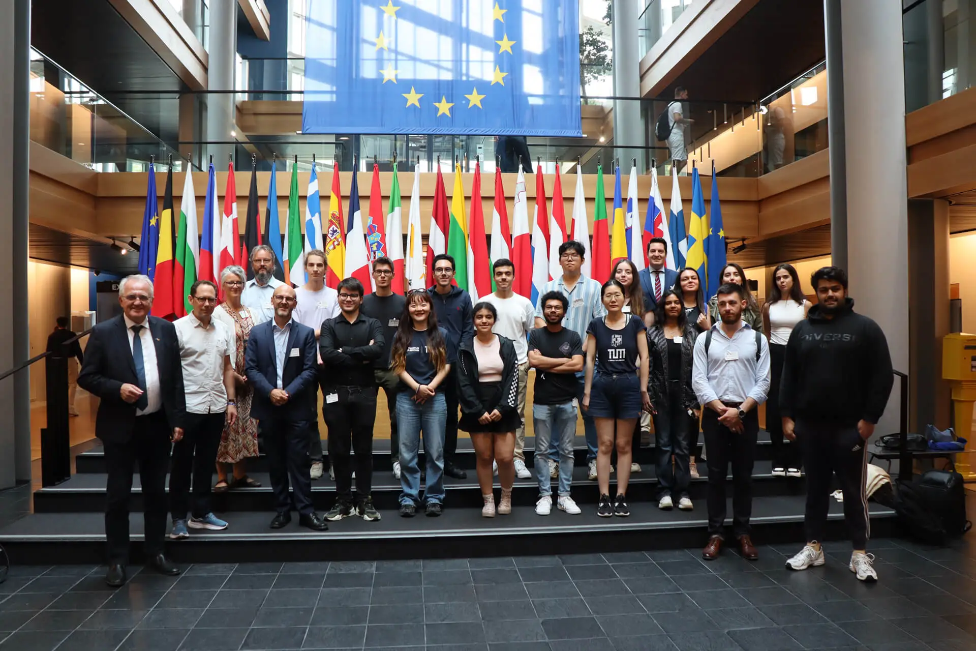 Group of TUM Students at the European Parliament in Strasbourg