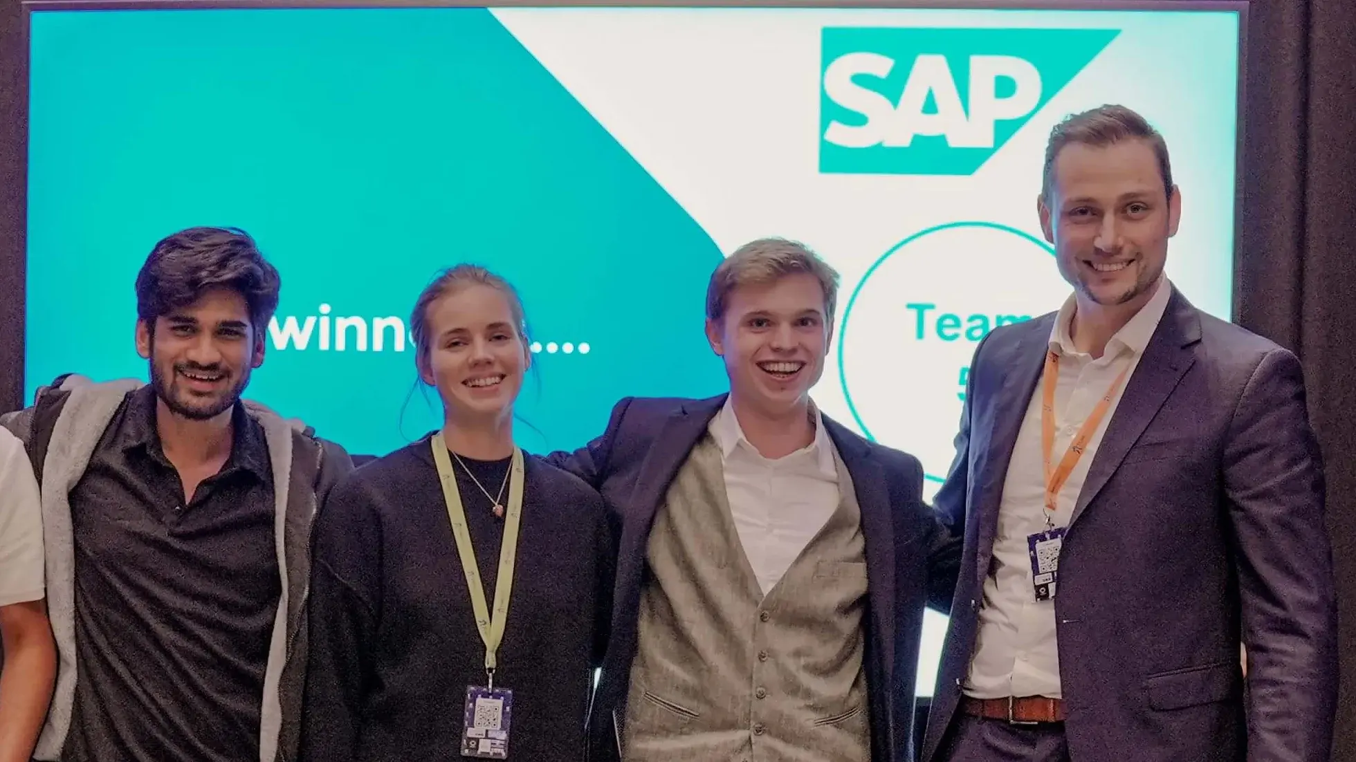 The winning student team of the SAP challenge